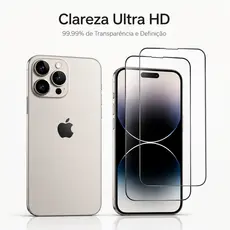 Película de Vidro 3D HD Transparente iPhone 17 16 15 14 13 12 11 XR XS Max – Alta Definição Toque Suave Sem Bolhas