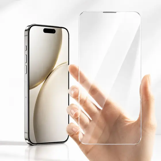 X-MART Película Vidro 3D Curva HD Antiestática Sem Borda Preta iPhone XR 11 13 14 15 16 17 Pro Max Plus Cobertura Total