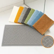 Kit 2 Toalha De Piso Tapete de Banheiro Premium100% Algodão Felpudo Absorvente Hotel Pousada 40X75 Hotel Saida de Banho
