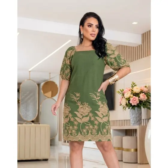 Vestido Curto Feminino Elegante Social Tendência 2026 Outono Inverno Crepe Duna