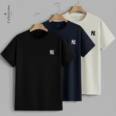 Kit 3 Camisetas Masculinas Estampa Nova Iorque Algodão Streetwear