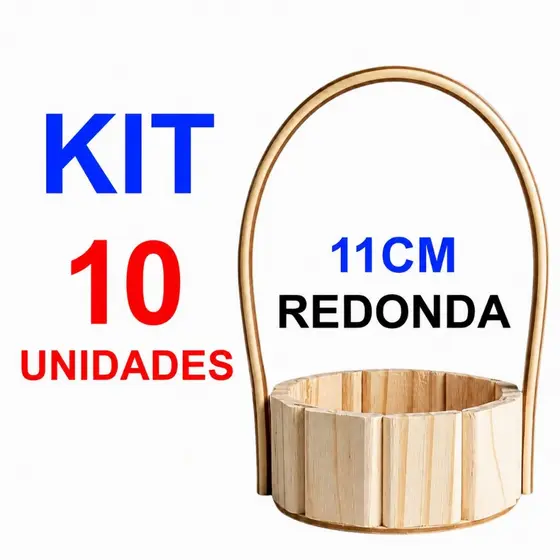 Kit Cesta Mini Redonda 11 Centímetros