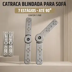 Par de Catraca Blindada 90º 7 Estágios de Inclinação para Sofá - Encosto de Cabeça de Sofá