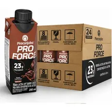 Kit 24 Unidades Pro Force Piracanjuba 23g Proteica Cacau 250ml Bebida Whey