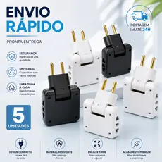 Benjamim Articulado Adaptador 10A Resistente - Ideal para Uso Diário
