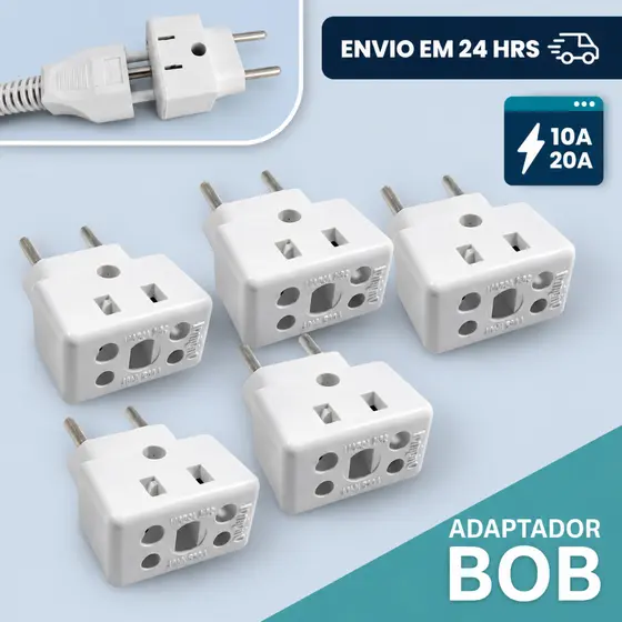 Adaptador beijamin bob esponja 10A/20A (não derrete) pino maciço