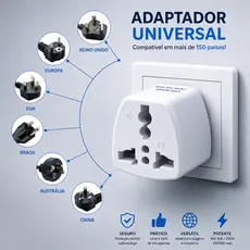 Adaptador Tomada Universal Padrão Europeu Uk Para Brasil