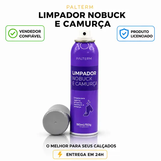 Limpador Palterm Nobuck e Camurça  Remove Sujeiras Protege Mantém Aparência Original Palterm Premium