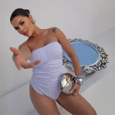 Body Feminino tomara que caia Franzido Suplex com bojo