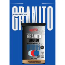 Piso granito liquido CINZA CLARO super efeitos kit 20kg 12m2 RENOVA