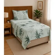 Jogo de Lençol Cama Solteiro Estampado 3pç C/Elástico Micropercal 500 Fios de Luxo Toque de Algodão