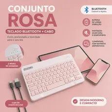 Teclado Sem Fio Bluetooth Portátil Keyboard Wireless Android/ios-ipad Recarregável Compatível-HY-5030/HY-030