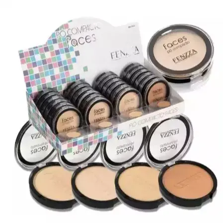 Pó Facial Compacto Faces Fenzza Maquiagem