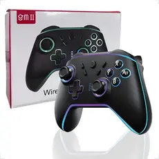 Controle Gamer Sem Fio Wireless Bluetooth Com Luz De Led RGB GM II SN2208