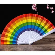 Leque Colorido Arco-íris Para Festa Dança Carnaval Decoração