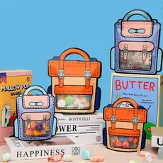 10 Saco selado forma mochila cartoon portátil crianças