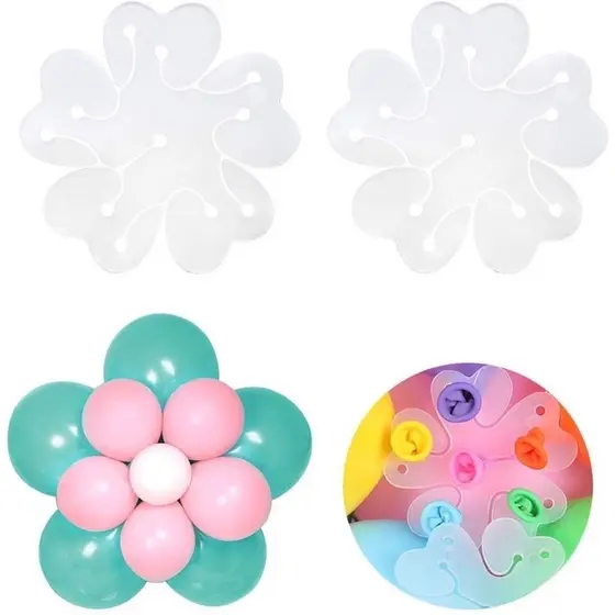 Kit 12 Clip de plástico / suporte flor para balões