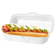 100 un Embalagem Descartável de Isopor Termica Para Hot Dog 100 Unidades