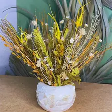 Enfeite Arranjo Vaso decorativo de flores desidratadas