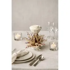 Centro de Mesa Decorativo Moderno Geométrico Branco | Suporte Decorativo para Vela, Suculenta ou Arranjo Floral