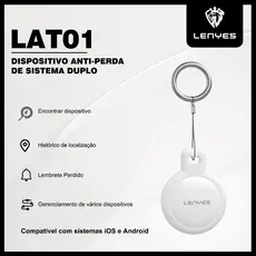 Rastreador GPS Inteligente Mini Tag ITAG Anti-Perda, Compatível com Android e IOS, para Bagagem, Chaves, Carteira LENYES