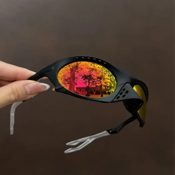 Óculos de Sol Conceito Bico de Pato UV400 Unissex com Narigueira RemovívelÓculos de Sol Conceito Bico de Pato UV400 Unis