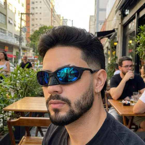 Óculos de Sol Planta Conceito com Nariz Removível Proteção UV400 Unissex