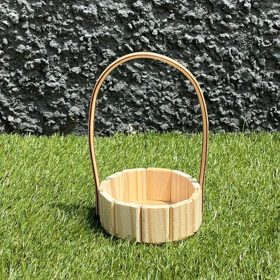 kit 10 cesta de madeira pinus fraldeira redonda para presente natal cosmetico pascoa