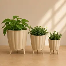 Kit 3 mini Vasos para Planta Estilo Moranga Cachepot com Pezinho