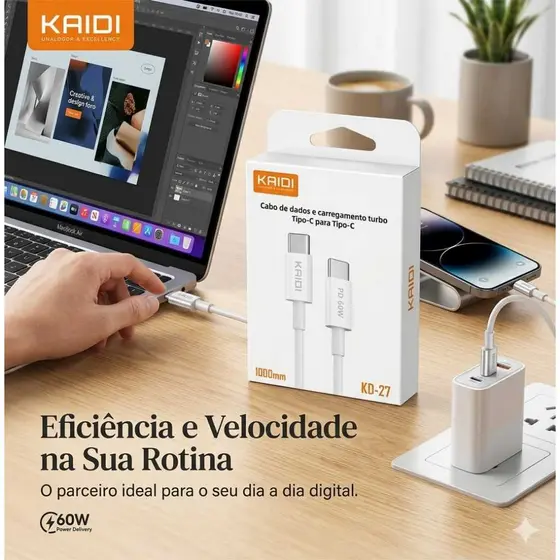 Cabo Tipo C para tipo_c conversa balato e novo compativel iphone,sansumg,motorola ,xiaomi 1 Metro