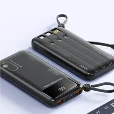 Power Bank Carregador Portátil Turbo 22.5W ASL 10000mah  com display 4 Cabos Integrados indicador de bateria