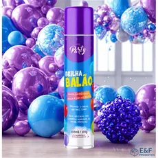Spray Brilha Brilho 300ml Para Balões e Bexigas de Festa – Mais Brilho, Durabilidade e Acabamento Profissional