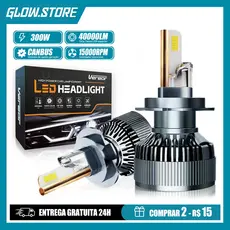 Lâmpada LED M70 12V/24V Super Brilho para Carro e Caminhão Kit Par 300W 40000LM Compatível H1/H3/H4/H7/H11/9005/9006