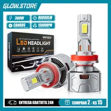 Lâmpada LED para Farol X12 Para 80000LM 300W H1 H3 H4 H7 H11 9005 9006 6000K Carro Auto Alta Brilhante