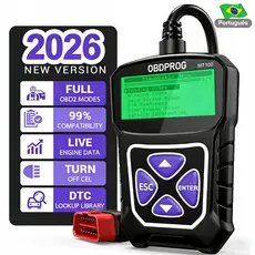 Scanner Automotivo Profissional Leitor De Código OBDPROG MT100 Ferramenta Diagnóstico do Carro  Verificação Do motor