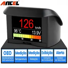 Ancel A202 Automotivo Digital Head-Up Display OBD2 Scanner Tacômetro Medidor De Consumo De Combustível