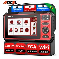 2026 ANCEL DS300 CANFD OBD2 Scanner de Diagnóstico Automotivo para Todos os Sistemas com Codificação