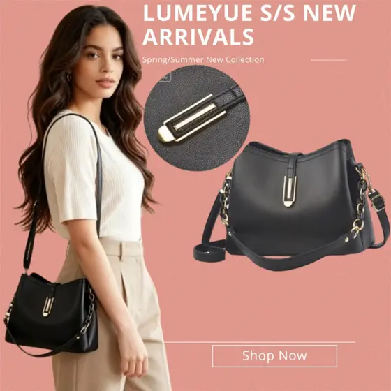 Bolsa Média Feminina 2 em 1: Ombro e Transversal com Duas Alças