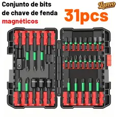 Kit 31 Pontas Bits Super Magnética Ponteira S2 steel Parafusadeira