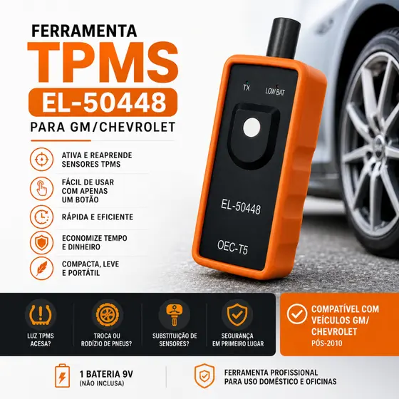 Calibrador Linha Gm Ativação Sensor Pneu Para Tpms El