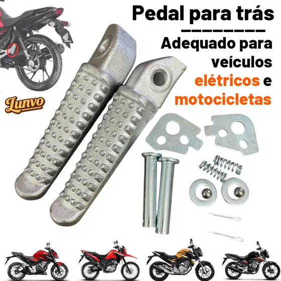Kit Par Pedaleira Traseira Pedal De Apoio Cg Fan Titan 160 2025