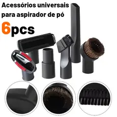 Kit 6 Bico Bocal Escova Para Aspirador De Pó Peças Acessórios Estofado Canto Carpete Universal