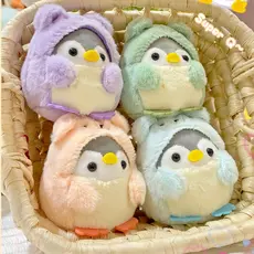 Pingente de Pelúcia de Pinguim Fofo de Desenho Animado, Ornamento Exquisito para Chaveiro de Bolsa, Presente