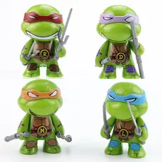 4 Peças Tartarus Ninja Mutante Figuras de Ação Teenage Leo Rapha Mike Donjigo Bone Brinquedos Infantis