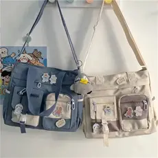 Bolsa de ombro feminina de lona impermeável, bolsa transversal feminina de nylon, bolsa transversal Oxford, bolsa de o
