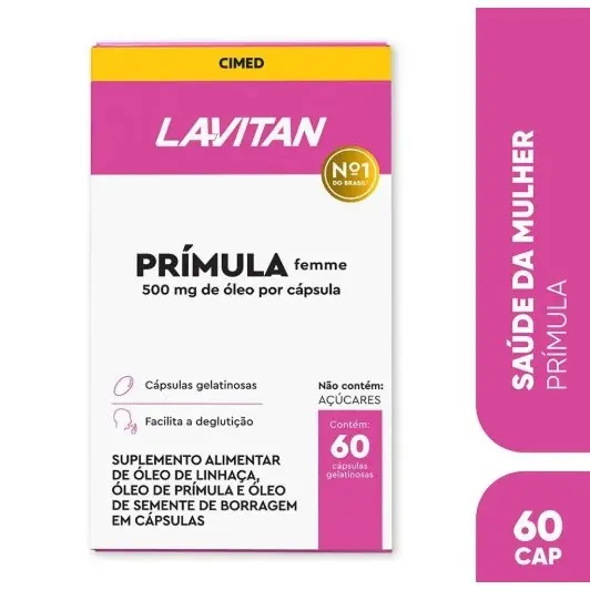 Lavitan Prímula Femme - Suplemento para Mulheres C/60 Capsulas - CIMED