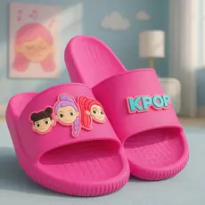 Chinelo Nuvem Infantil Meninas Jovem Slide kpop Guerreiras Macio Confortável Leve