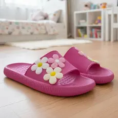 Chinelo Slide Nuvem 3 Margarida Rosa Charmosa Leve Básico Menina Moda Escolas Cores Festas Estilo
