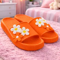 Chinelo Infantil Jovem Nuvem Menina  Slide Margarida Flores Colorido Macio Confortável Leve