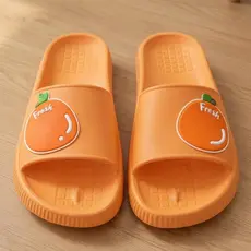 Slide Chinelo Nuvem Fruta Laranja Leve Básico Charmosa Moda Meninas Escolas Cores Festas Estilo